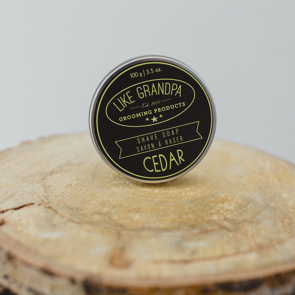 Vegan Shave Soap in Cedar scent