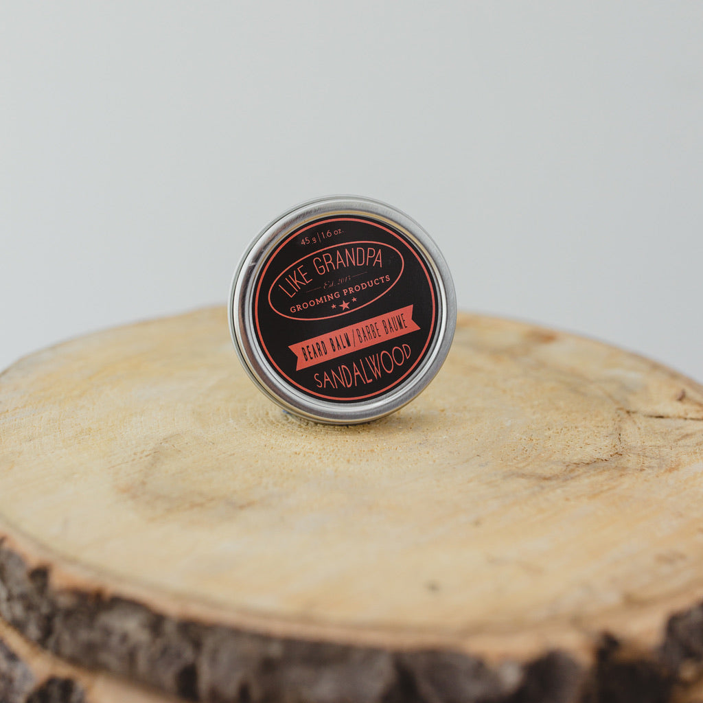 Handmade, all-natural Beard Balm. Sandalwood scented.